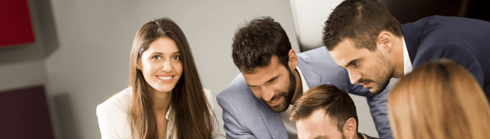 Men and women in a business meeting